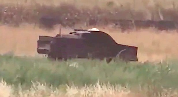 Footage from Baladi News showing an HTS up-armored SVBIED racing toward its target in Jalmeh, northern Hama on June 8, 2019.