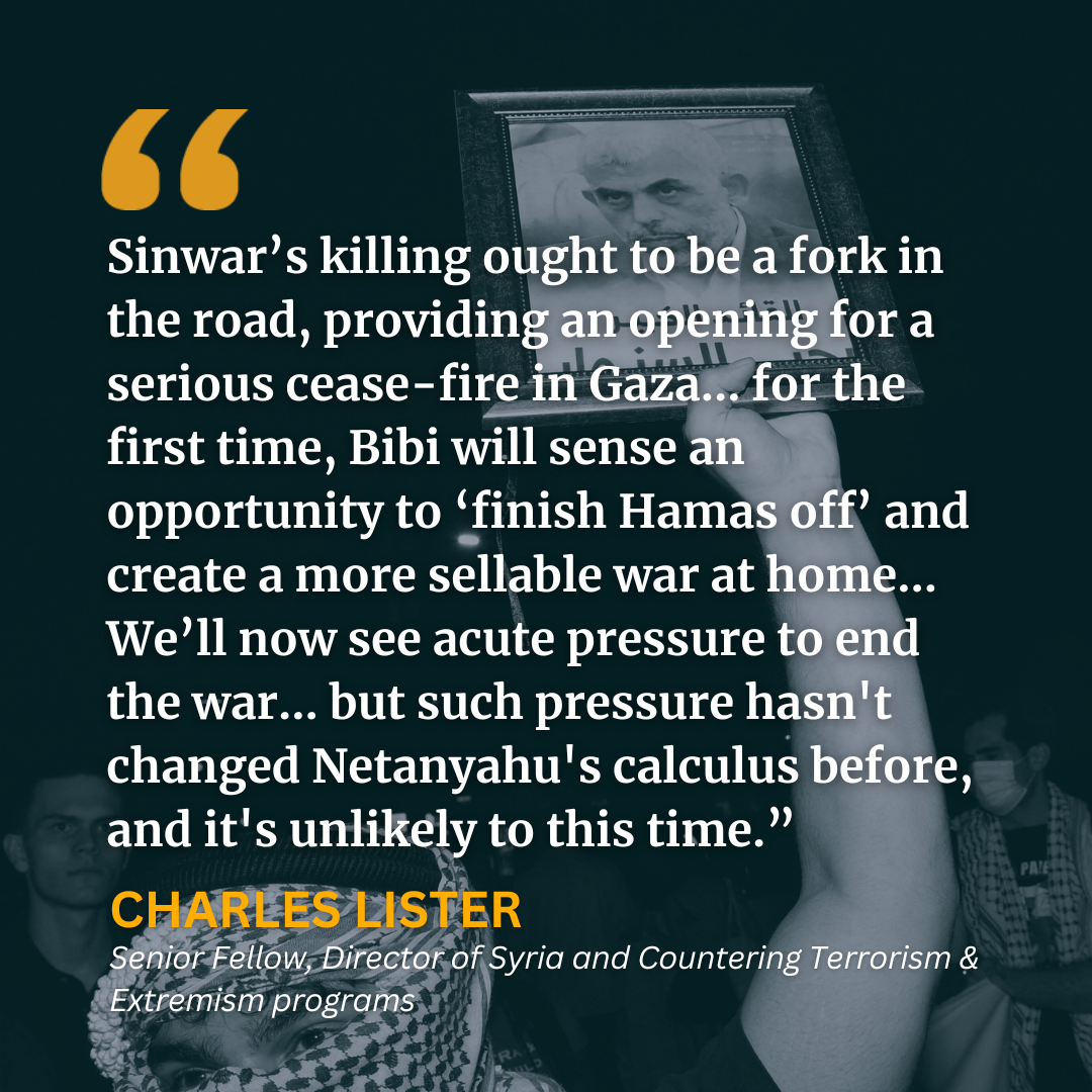 Yahya Sinwar Is Killed: What Comes Next? | Middle East Institute