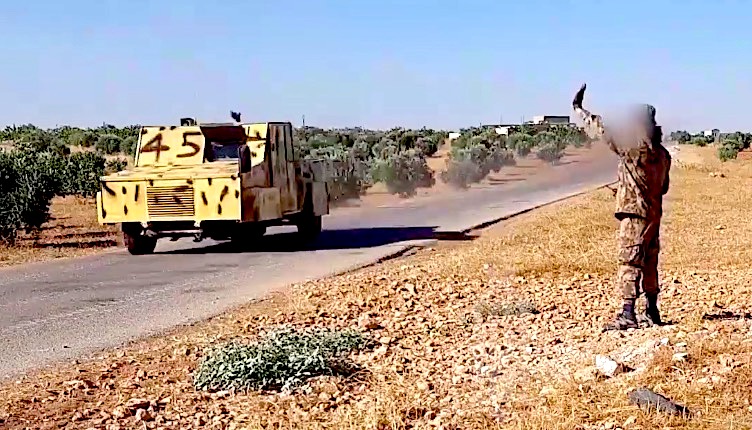 An HTS up-armored SVBIED used against a loyalist position near Abu Dali on Aug. 27, 2019.