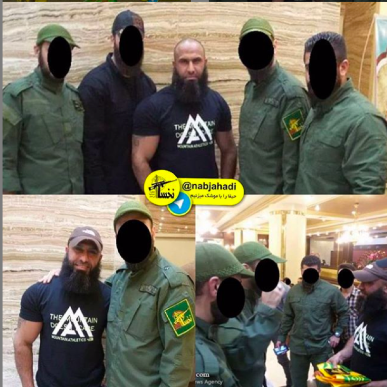 In this Jan. 9, 2020 Instagram post, purported Nakhsa fighters pose with Popular Mobilization Force (PMF) leader Abu Azrael, a.k.a. “The Archangel of Death.” 