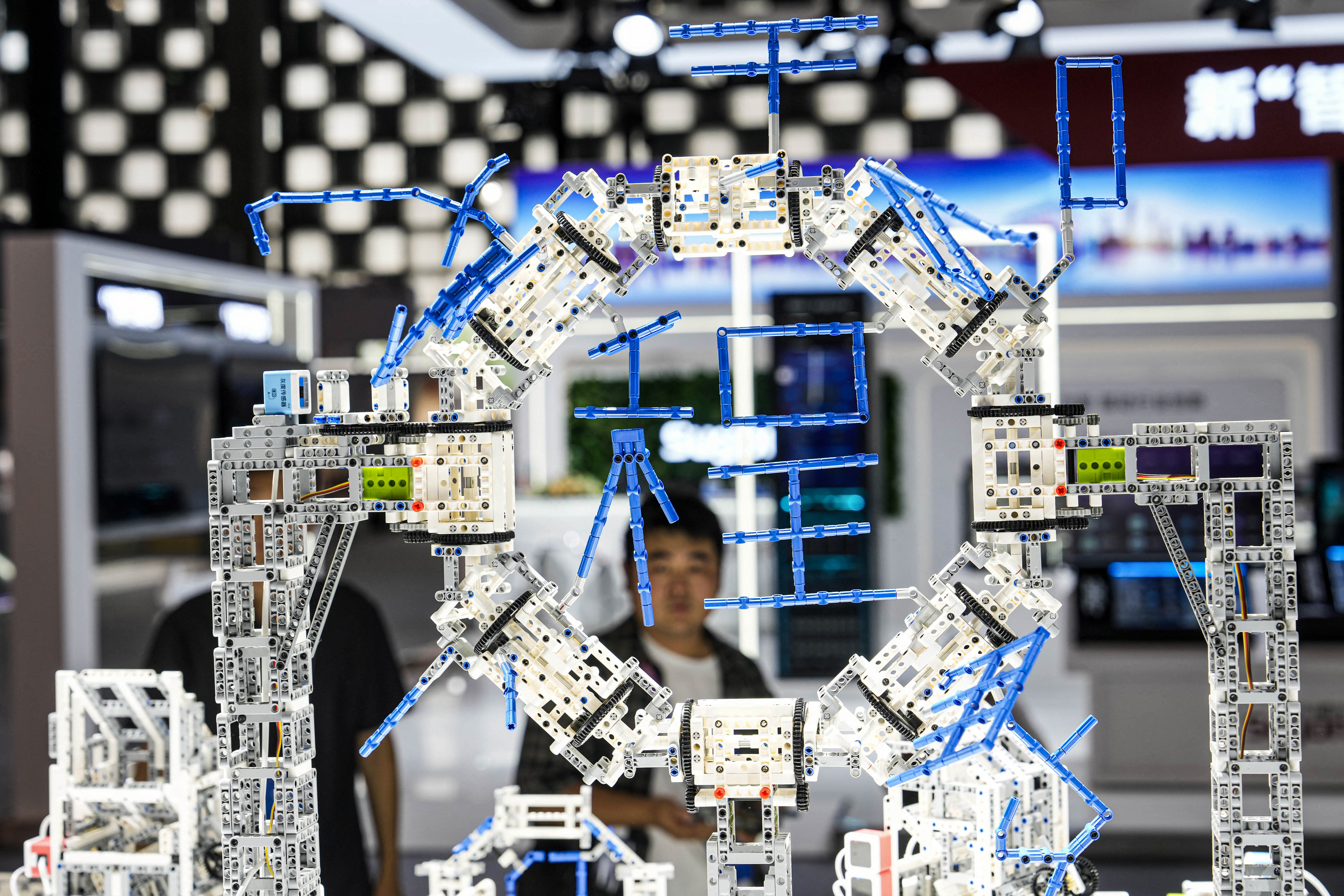 Display at World Artificial Intelligence Conference in Shanghai on Juy 4, 2024. Photo by STR/AFP via Getty Images.