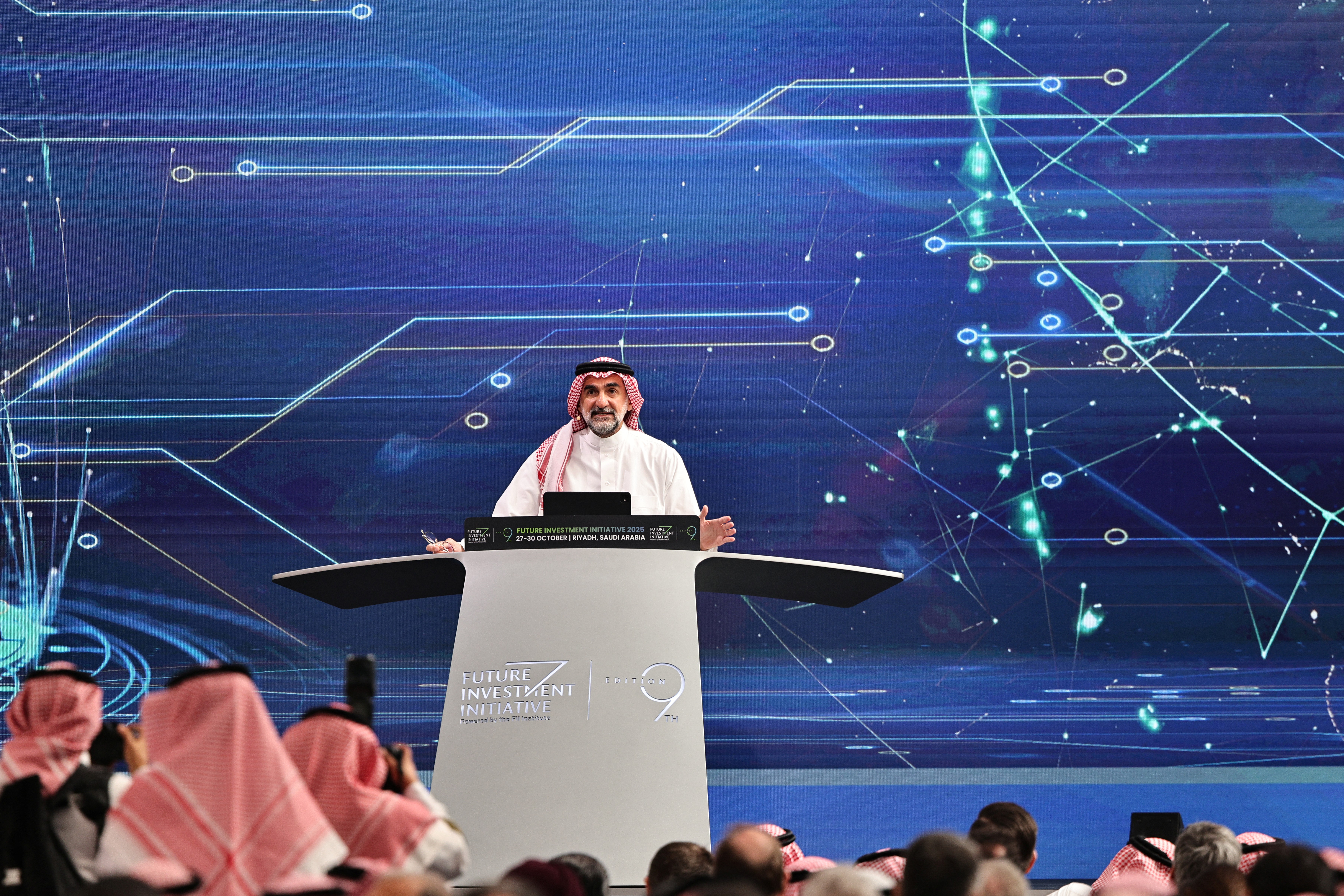 Photo above: Yasir al-Rumayyan, head of the Saudi Public Investment Fund, addresses the opening ceremony of the Future Investment Initiative (FII) in Riyadh, Saudi Arabia, on October 28, 2025. Photo by Fayez Nureldine/AFP via Getty Images.