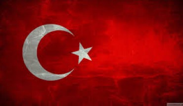 turkish flag - red field with crescent moon and star