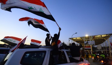 Iraqis celebrate the reopening of the Green Zone