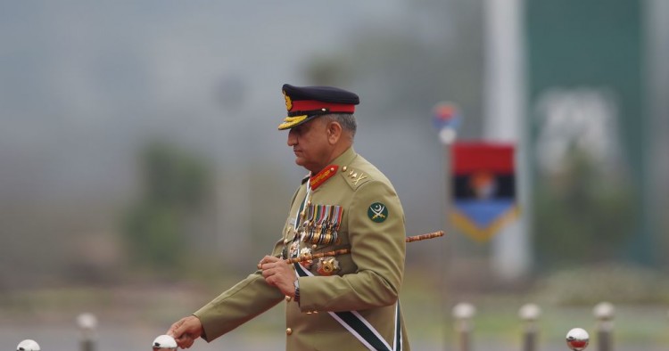 Pakistan Army Chief General Qamar Javed Bajwa arrives to attend the Pakistan Day parade in Islamabad on March 23, 2019.