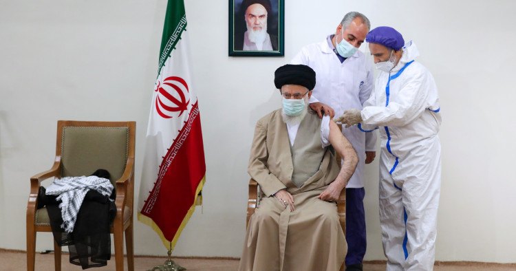 Supreme Leader Ali Khamenei Vaccinated  (Photo by IRANIAN LEADER PRESS OFFICE/Anadolu Agency via Getty Images)