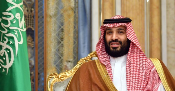 Saudi Arabia's Crown Prince Mohammed bin Salman attends a meeting with the US secretary of state in Jeddah, Saudi Arabia, on September 18, 2019.