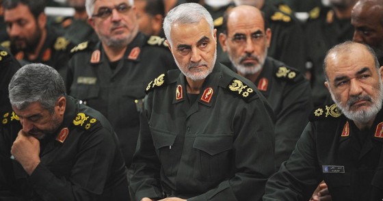 Iranian Quds Force commander Qassem Soleimani (C) attends Iranian supreme leader Ayatollah Ali Khamenei's (not seen) meeting with the Islamic Revolution Guards Corps (IRGC) in Tehran, Iran on September 18, 2016. 