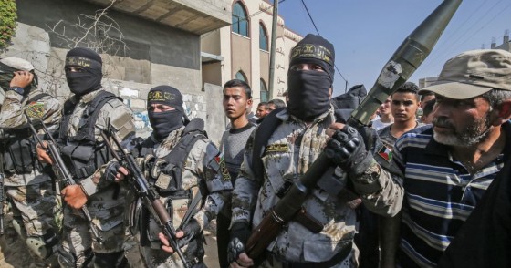 Palestinian Islamic Jihad militants attend the funeral of a comrade in Khan Yunis in the southern Gaza Strip November 14, 2019.