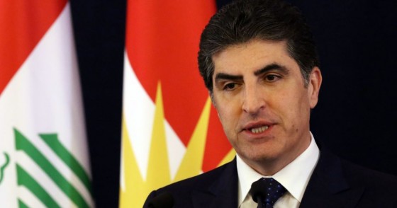 President of Kurdistan Region Nechirvan Barzani speaks during a press conference in Arbil, the capital of the northern Iraqi Kurdish autonomous region, on January 8, 2020. (Photo by SAFIN HAMED / AFP) (Photo by SAFIN HAMED/AFP via Getty Images)