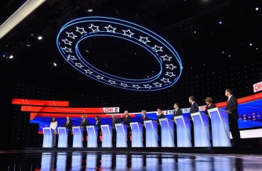 The fourth Democratic primary debate of the 2020 presidential campaign season co-hosted by The New York Times and CNN at Otterbein University in Westerville, Ohio on October 15, 2019.