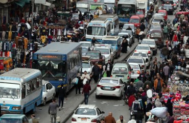 A picture shows on February 11, 2020 a general view of al-Atba district of the Egyptian capital Cairo.
