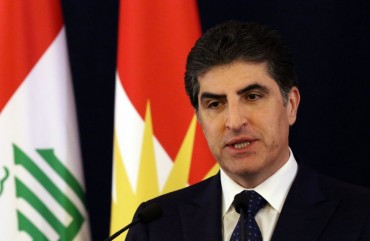 President of Kurdistan Region Nechirvan Barzani speaks during a press conference in Arbil, the capital of the northern Iraqi Kurdish autonomous region, on January 8, 2020. (Photo by SAFIN HAMED / AFP) (Photo by SAFIN HAMED/AFP via Getty Images)