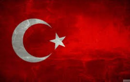 turkish flag - red field with crescent moon and star