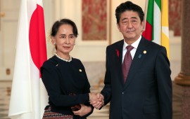 Aung San Suu Kyi & Shinzo Abe | Tokyo, Oct 9, 2018
