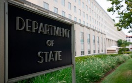 The US Department of State building is seen in Washington, DC, on July 22, 2019. 