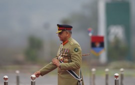 Pakistan Army Chief General Qamar Javed Bajwa arrives to attend the Pakistan Day parade in Islamabad on March 23, 2019.