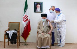 Supreme Leader Ali Khamenei Vaccinated  (Photo by IRANIAN LEADER PRESS OFFICE/Anadolu Agency via Getty Images)