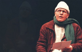 Sa'dallah Wannous at World Theatre Day, 1996. (Source: Al-Jadid)