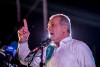 TEHRAN, IRAN - JULY 3: Reformist presidential candidate Masoud Pezeshkian speaks at the final rally of his campaign July 3, 2024 in Tehran, Iran. Pezeskhian faces former secretary of the Supreme National Security Council Saeed Jalili in Iran's run-off presidential election July 5. (Photo by Majid Saeedi/Getty Images)