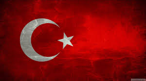 turkish flag - red field with crescent moon and star