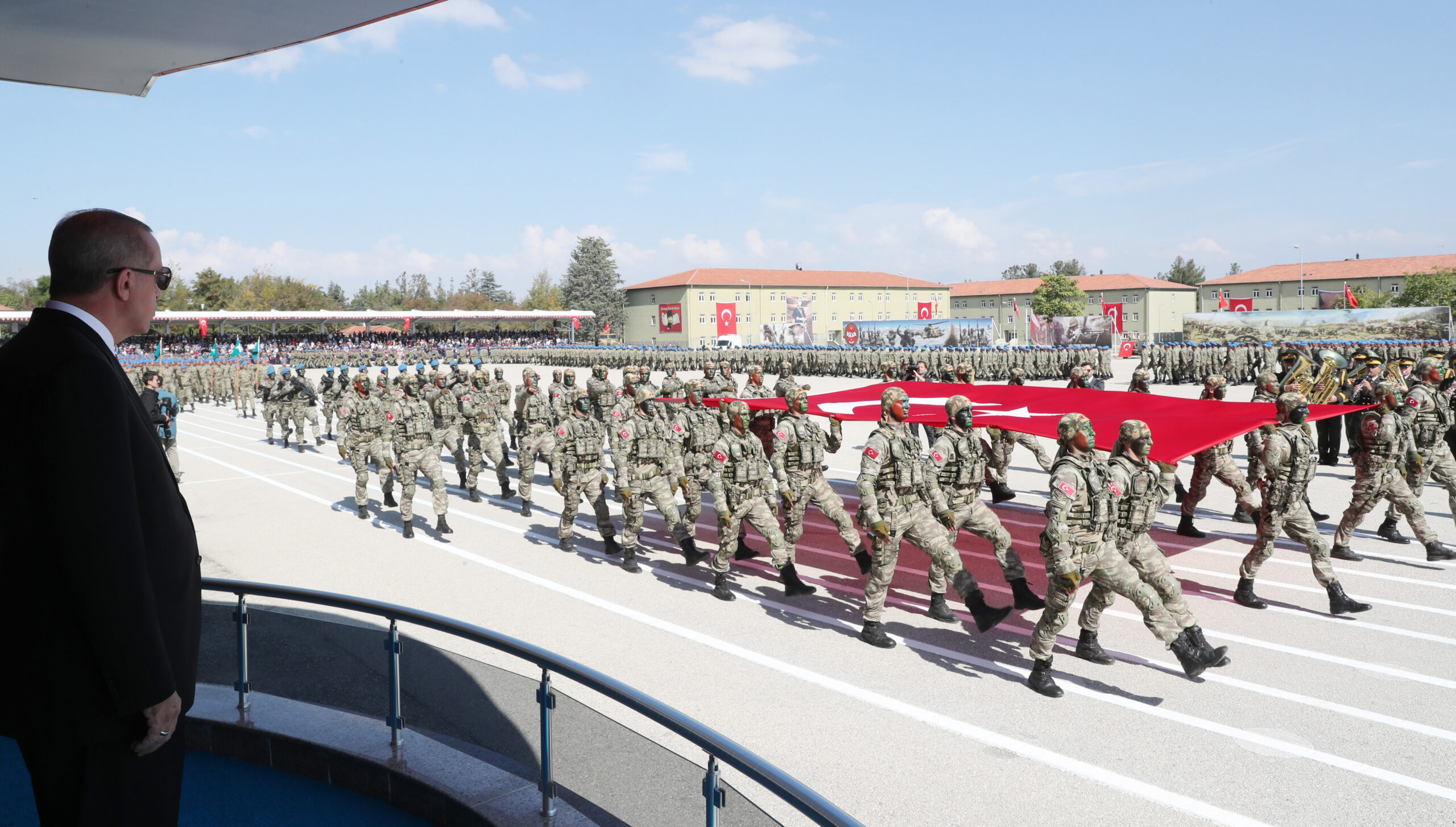 Erdogan observing military