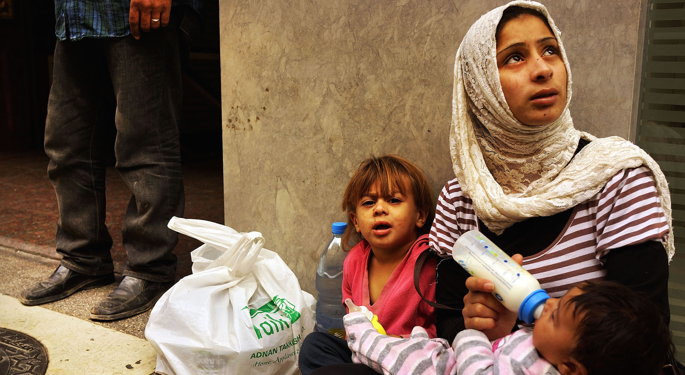 Syrian beggars in Beirut 