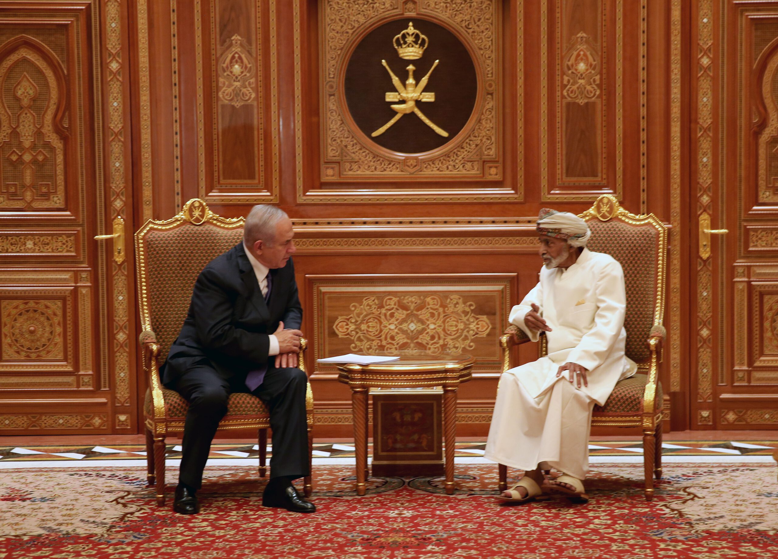 Israeli Prime Minister Binyamin Netanyahu in Oman