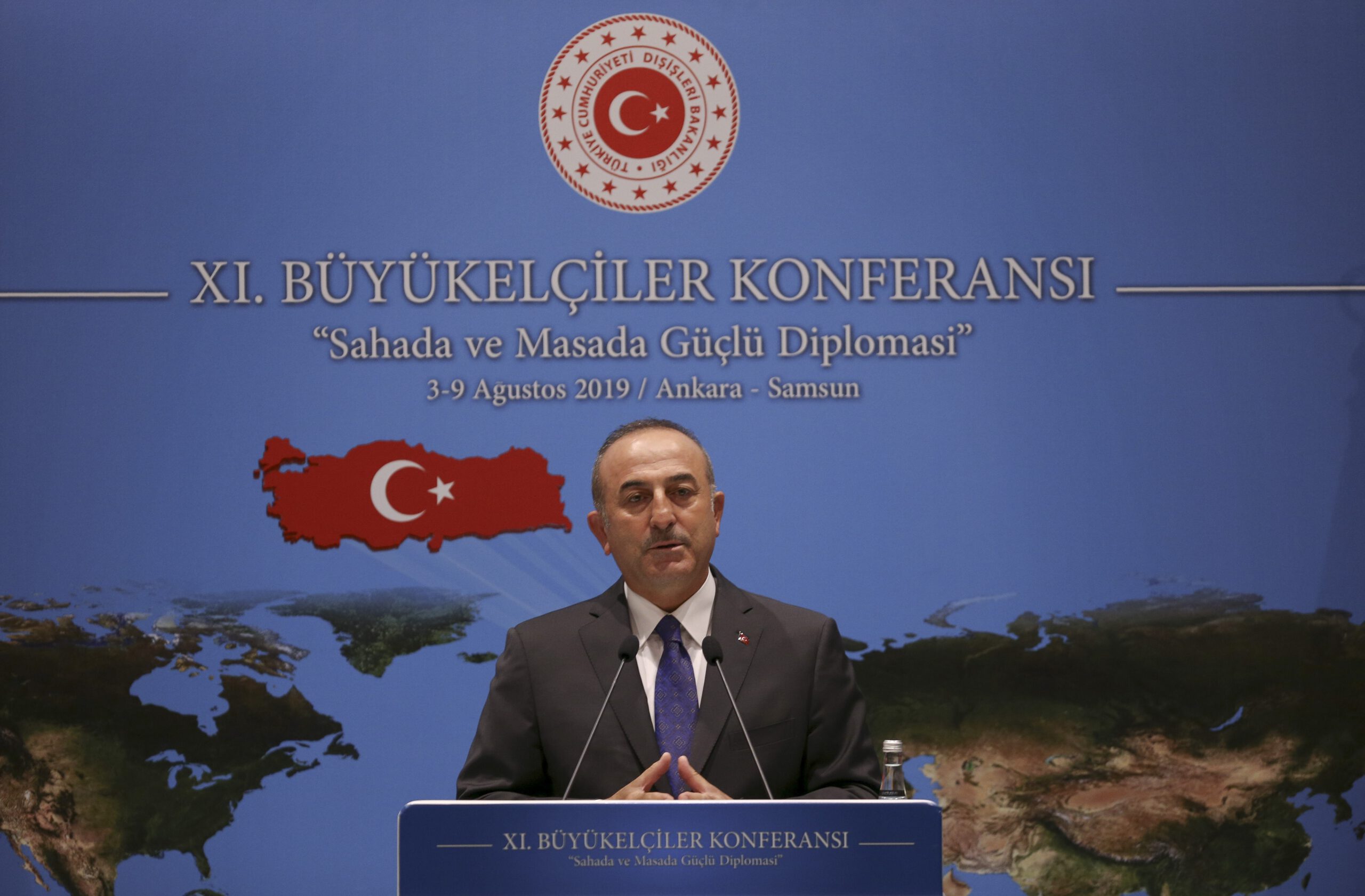 Turkish FM Mevlut Cavusoglu | Ambassadors' Conference | 8-8-19