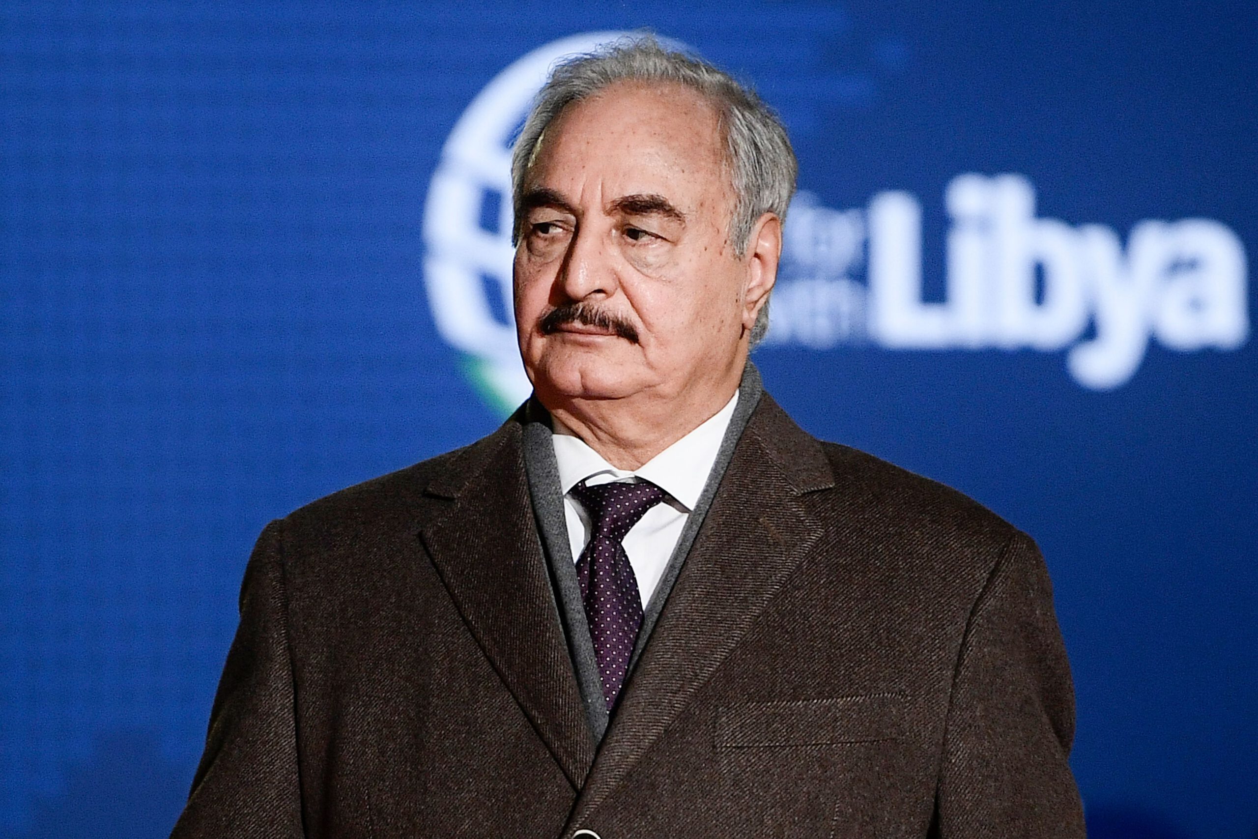 Self-proclaimed Libyan National Army (LNA) Chief of Staff, Khalifa Haftar arrives for a conference on Libya on November 12, 2018 at Villa Igiea in Palermo. - Libya's key political players meet with global leaders in Palermo on November 12 in the latest bid by major powers to kickstart a long-stalled political process and trigger elections. (Photo by Filippo MONTEFORTE / AFP) (Photo credit should read FILIPPO MONTEFORTE/AFP/Getty Images)