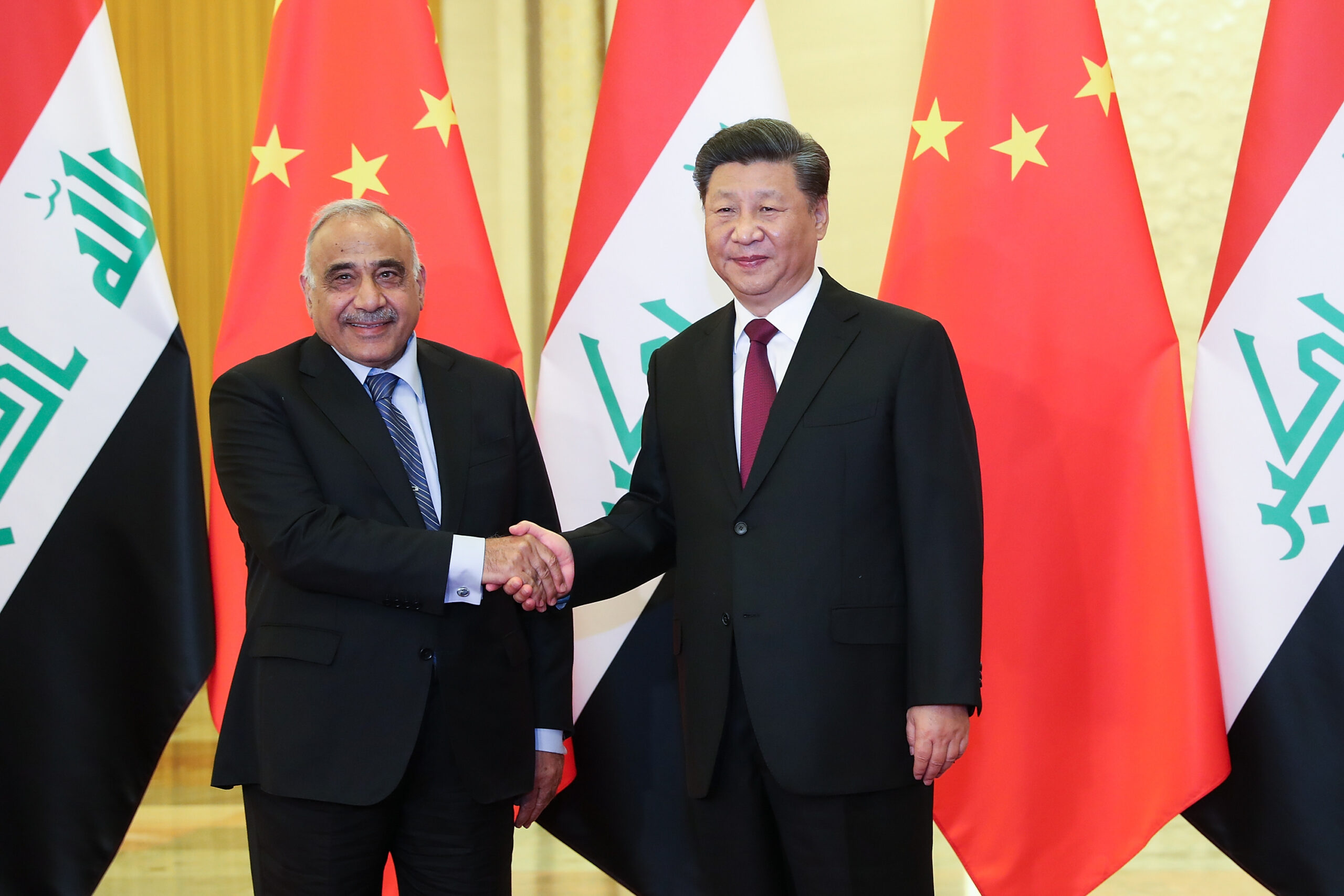 PM Adil Abdul-Mahdi & Pres. Xi Xinping, Sept 9, 2019 (Lintao Zhang/Getty Images) 