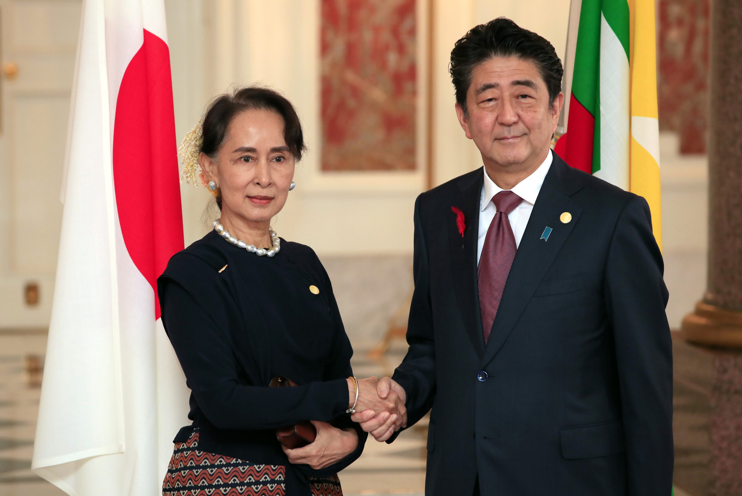 Aung San Suu Kyi & Shinzo Abe | Tokyo, Oct 9, 2018
