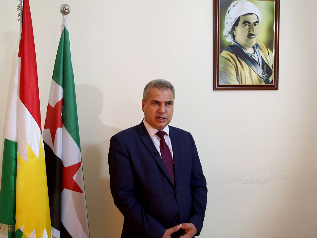  Head of Kurdish National Council (KNC) Ibrahim Biro speaks to media on PYD's attacks to parties belonging to KNC, Europe's silence on PYD's human rights violations and Kurdish people living in Syria, in Erbil, Iraq on August 16, 2016. 