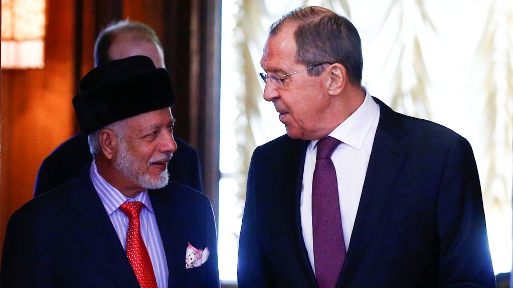 Omani Foreign Minister Yusuf bin Alawi bin Abdullah (L) meets Russian Foreign Minister Sergey Lavrov (R) in Moscow, Russia on 18 February, 2019.