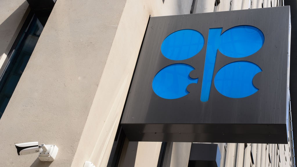 OPEC logo is seen at the Organisation of Petroleum Exporting Countries (OPEC) building. 
