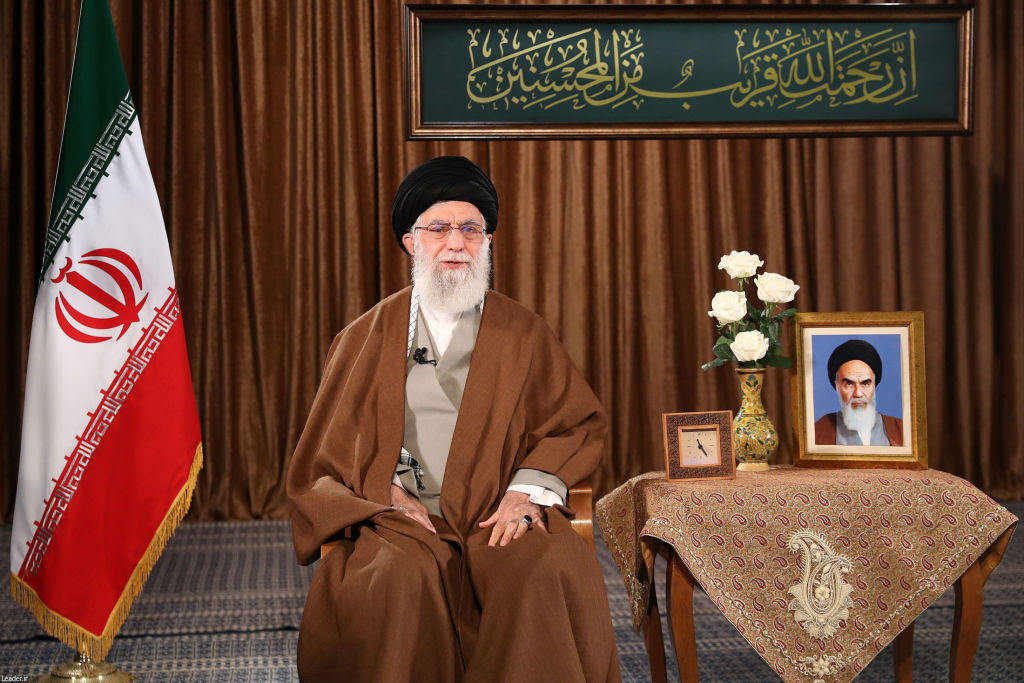 Iranian Supreme Leader Ali Khamenei makes statements regarding coronavirus (COVID-19) on March 22, 2020 in Tehran, Iran.