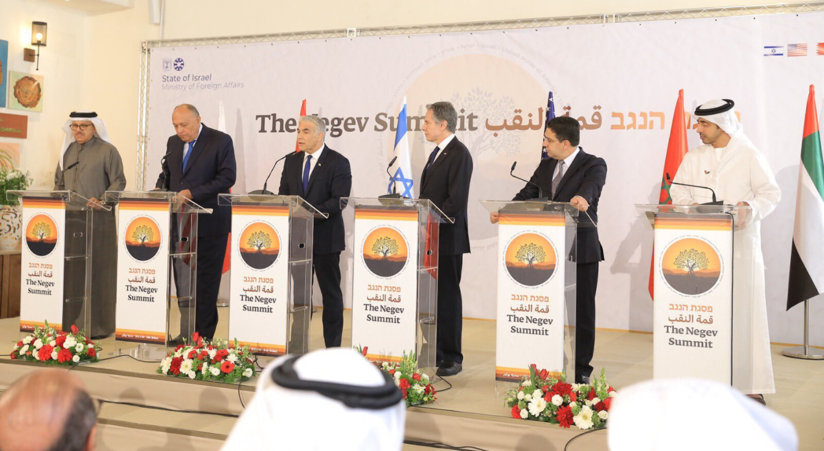 Photo by Israeli Foreign Ministry / Handout/Anadolu Agency via Getty Images