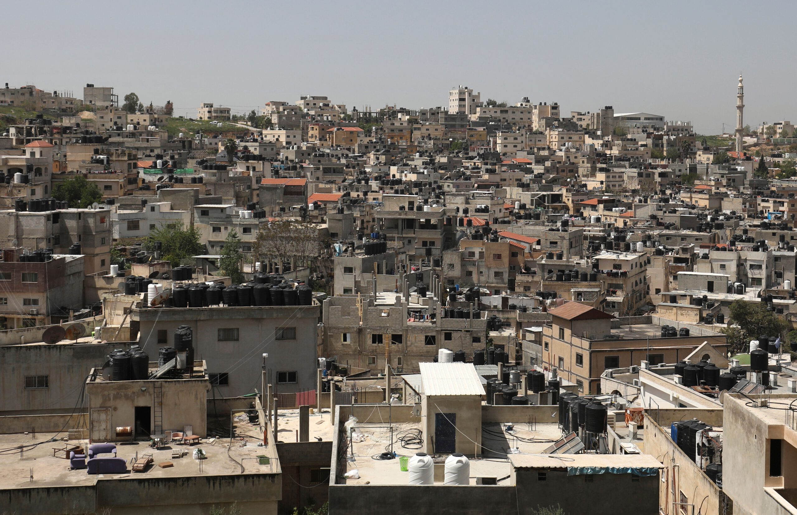 The Palestinian refugee camp of Jalazoun near Ramallah on April 8, 2021. Photo by ABBAS MOMANI/AFP via Getty Images.