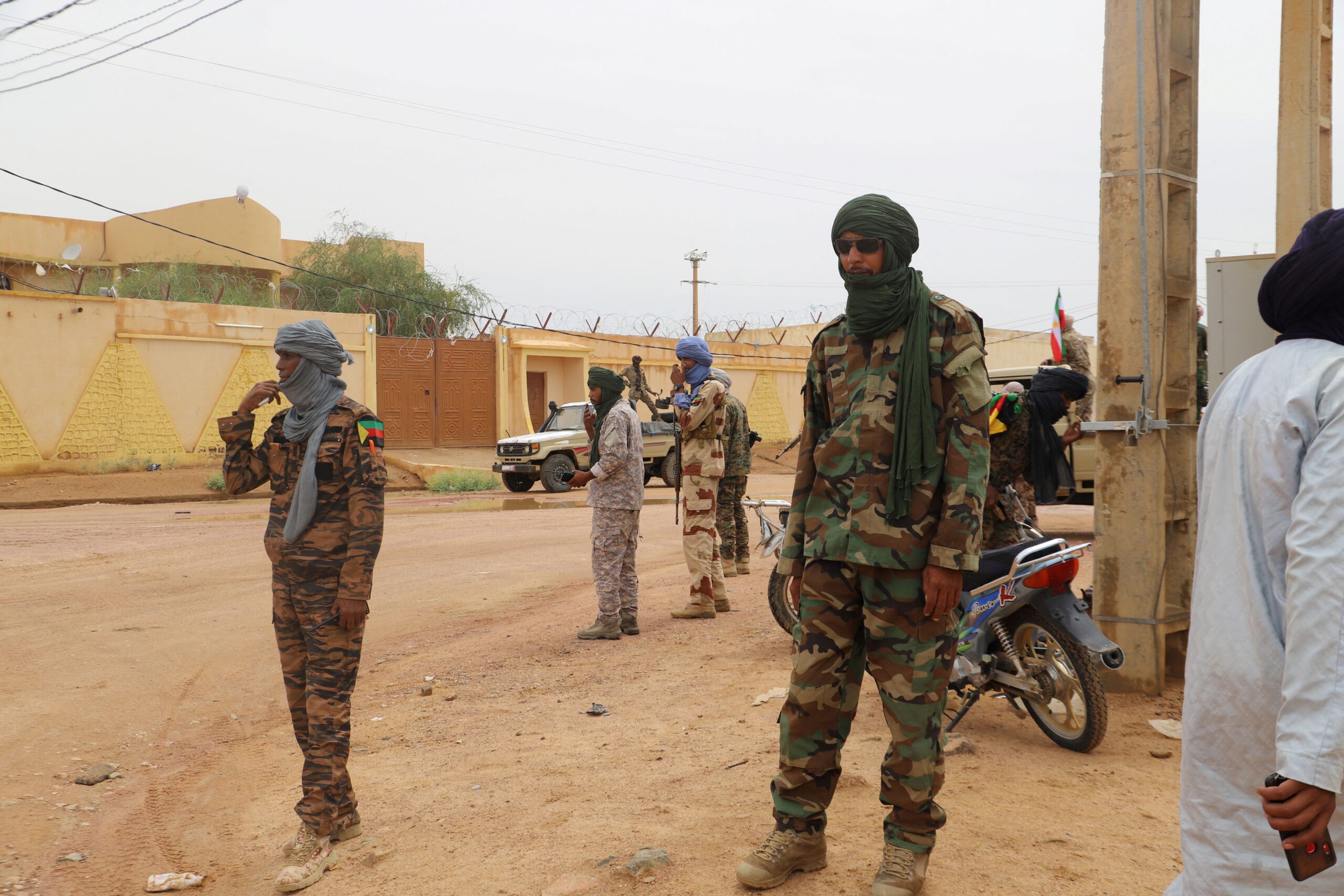 Photo above: Fighters for the National Movement for the Liberation of Azawad (MNLA) patrol during the Congress for the Fusion of Movements in Kidal, on Aug. 28, 2022. Photo by SOULEYMANE AG ANARA/AFP via Getty Images.