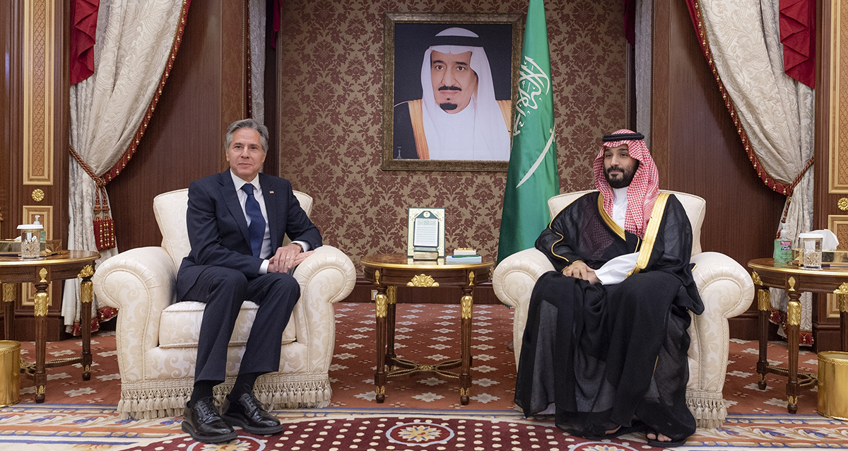 Photo by Royal Court of Saudi Arabia/Handout/Anadolu Agency via Getty Images