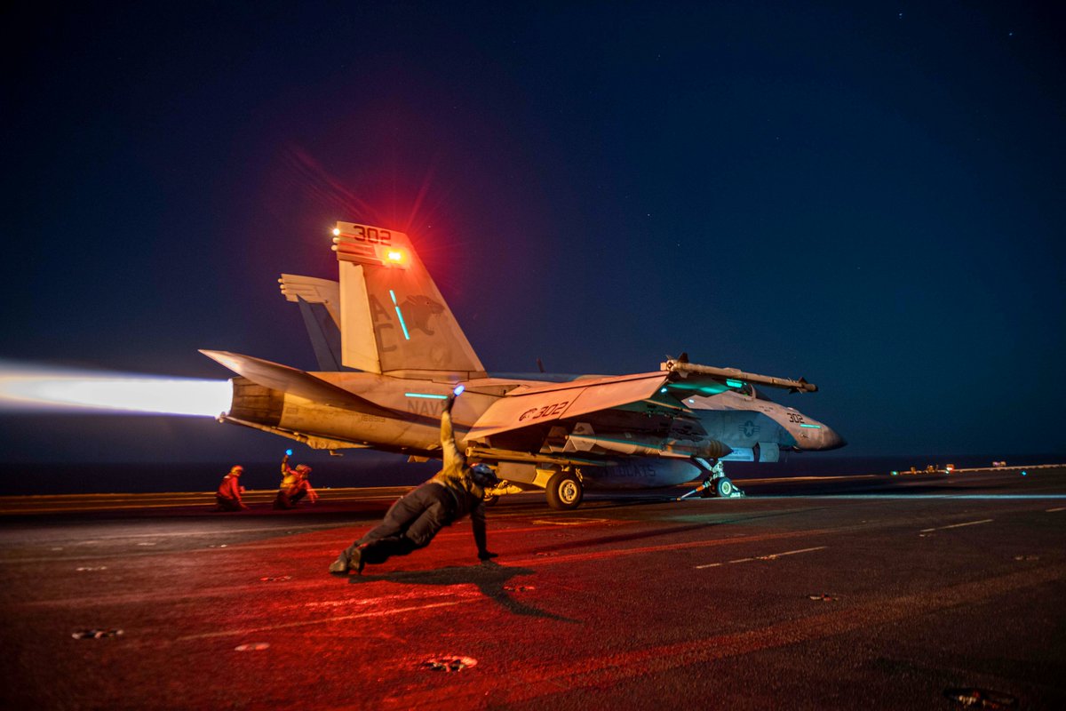 US Central Command forces alongside UK Armed Forces, and with support from Australia, Bahrain, Canada, Denmark, the Netherlands, and New Zealand, conducted strikes against 18 Houthi targets in Houthi-controlled areas of Yemen on Feb. 24, 2024. Photo courtesy of US Central Command.