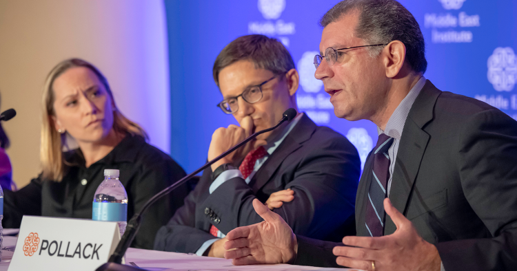 Photo: Dr. Kenneth Pollack speaks on a panel at MEI's 72nd Annual Conference in 2018.