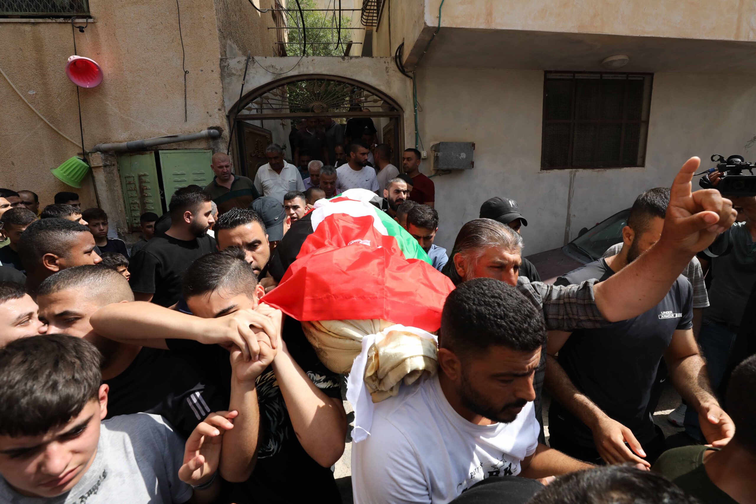 Photo above: Palestinians attend the funeral of four Palestinians killed during an Israeli army raid at al-Faria refugee camp in Tubas, West Bank, on Aug. 29, 2024. Photo by Ashraf Amra/Anadolu via Getty Images.