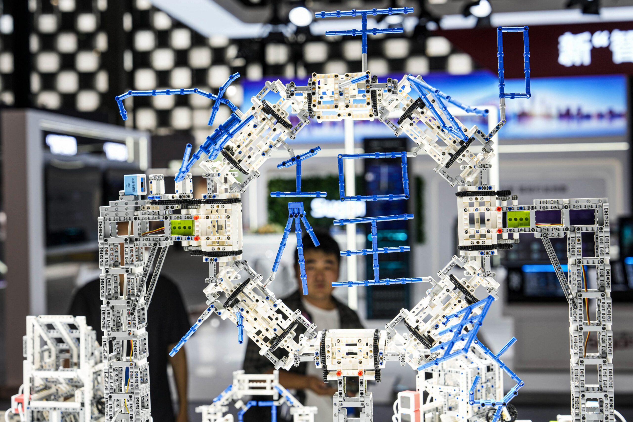 Display at World Artificial Intelligence Conference in Shanghai on July 4, 2024. Photo by STR/AFP via Getty Images.