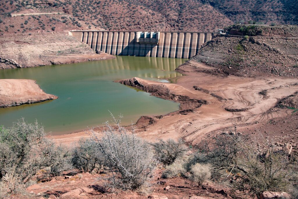 Abdelmounem Dam, some 60 kilometers from Morocco’s coastal city of Agadir, on Oct. 23, 2020. Photo by Fadel Senna/AFP via Getty Images.