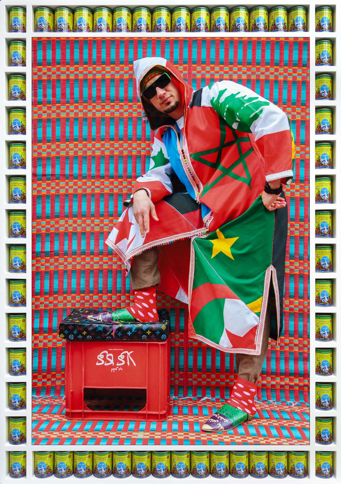 Hassan Hajjaj, Omar Offendum (2013). Courtesy of the artist and Yossi Milo Gallery, New York.