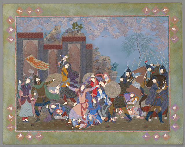 Farah Ossouli. David and I (2), 2014. Gouache on cardboard. 75 x 110 cm