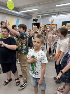 Ukrainian children in an underground school in Kharkiv. Photo by Ryan Crocker.